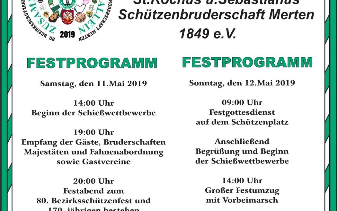 Bezirksschützenfest 2019